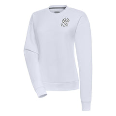New York Yankees Antigua Women's Brushed Metallic Victory Pullover Sweatshirt - MLB