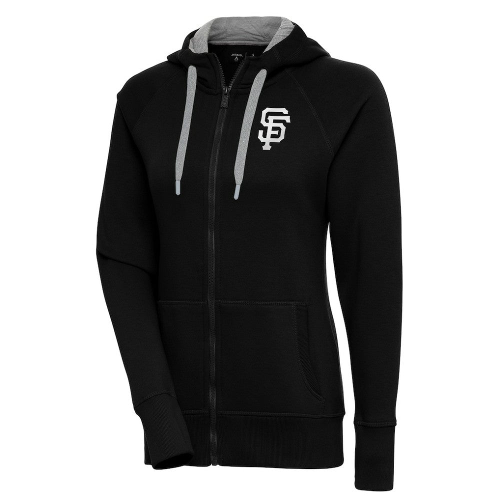 San Francisco Giants Antigua Women's Brushed Metallic Victory Full-Zip Hoodie - MLB