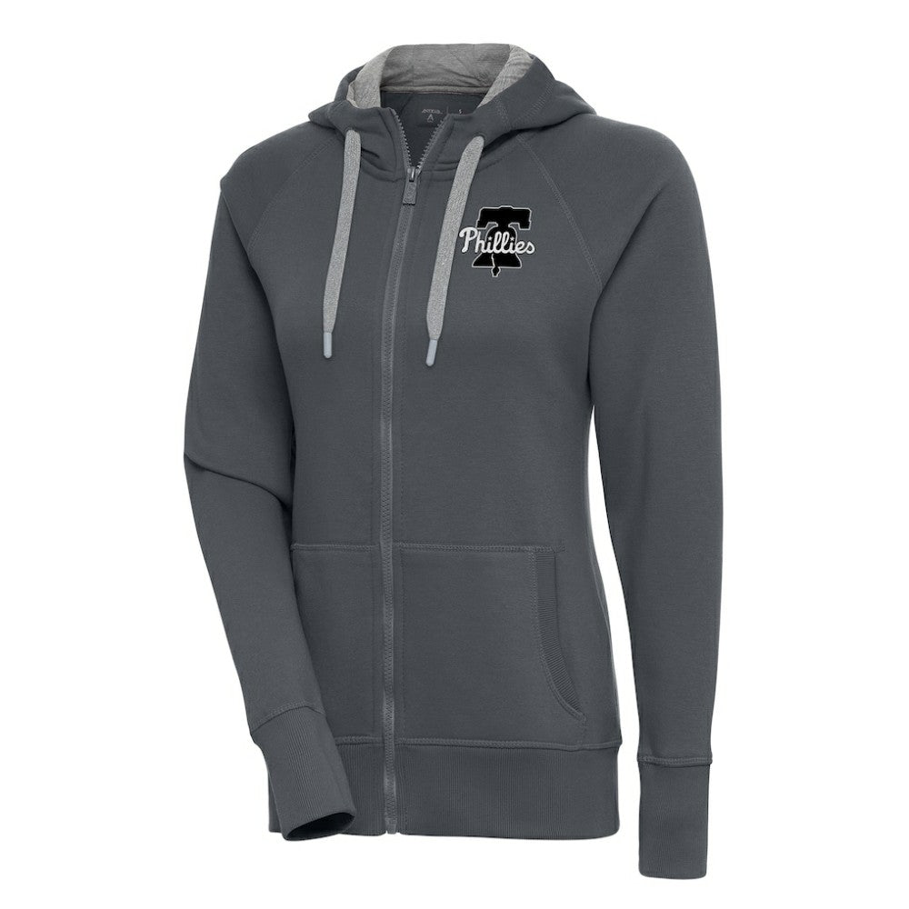 Philadelphia Phillies Antigua Women's Brushed Metallic Victory Full-Zip Hoodie - MLB