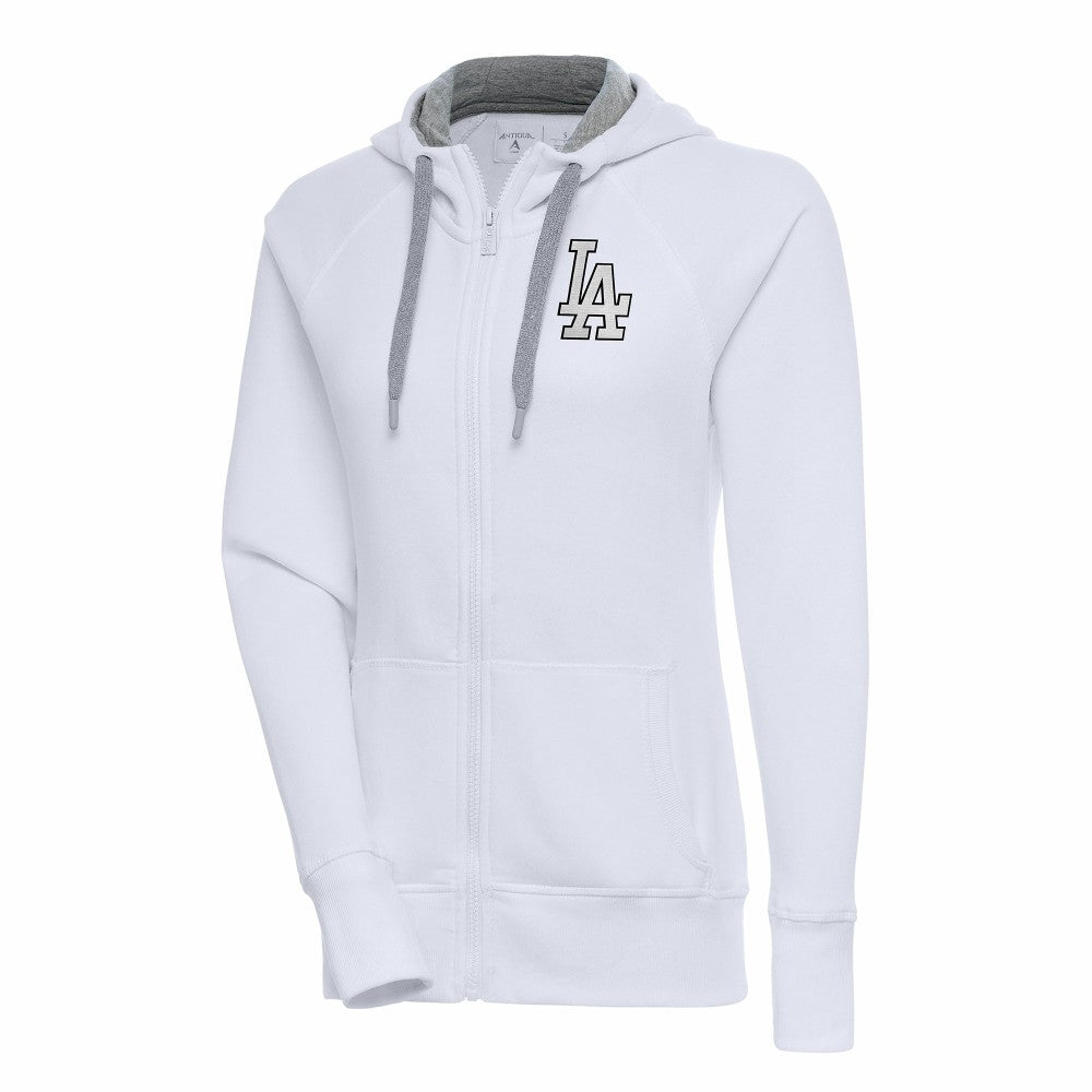 Los Angeles Dodgers Antigua Women's Brushed Metallic Victory Full-Zip Hoodie - MLB