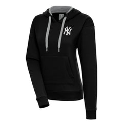 New York Yankees Antigua Women's Brushed Metallic Victory Pullover Hoodie - MLB