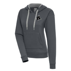 Boston Red Sox Antigua Women's Brushed Metallic Victory Pullover Hoodie - MLB
