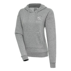New York Yankees Antigua Women's Brushed Metallic Victory Pullover Hoodie - MLB