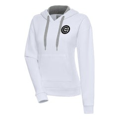 Chicago Cubs Antigua Women's Brushed Metallic Victory Pullover Hoodie - MLB