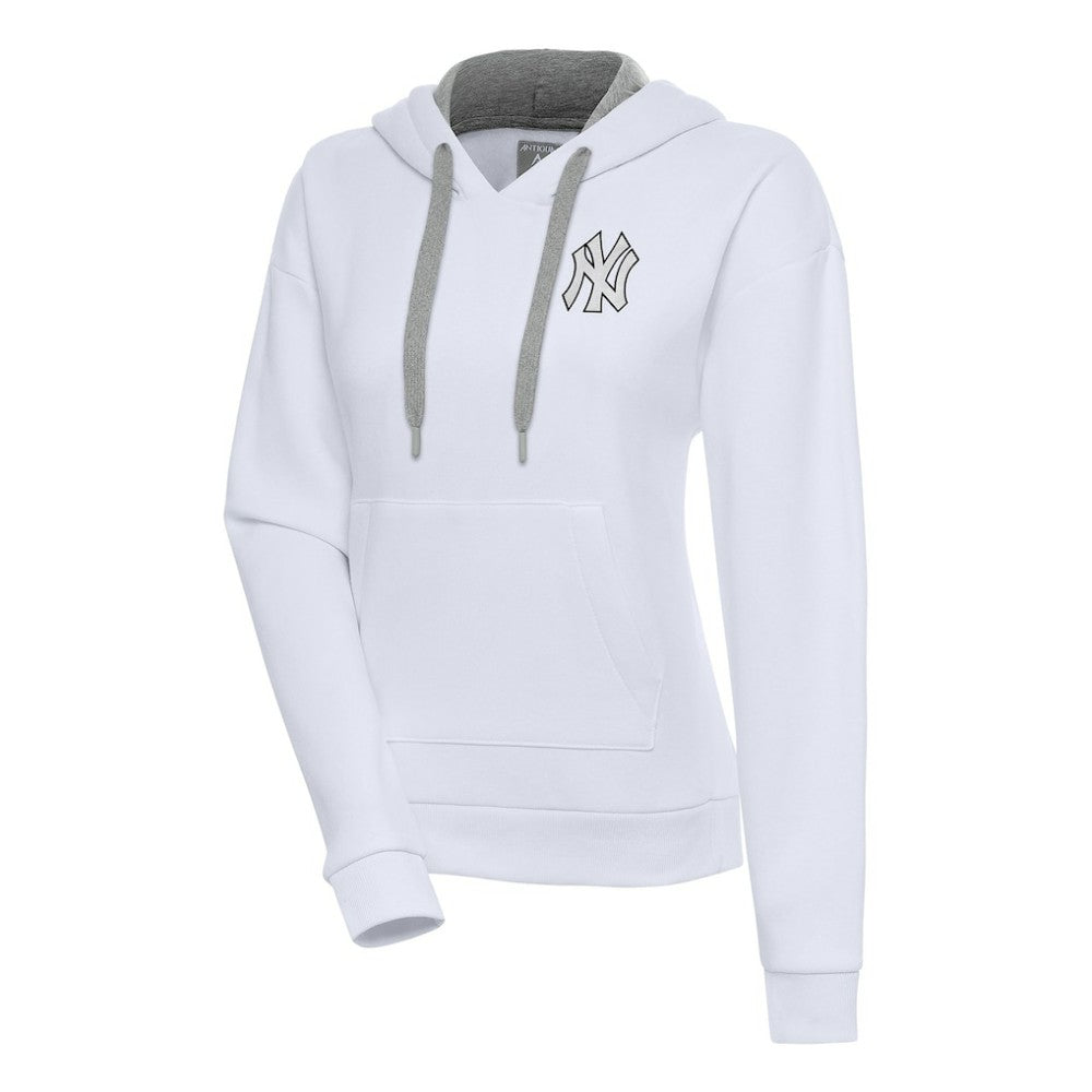 New York Yankees Antigua Women's Brushed Metallic Victory Pullover Hoodie - MLB