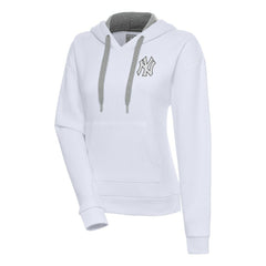 New York Yankees Antigua Women's Brushed Metallic Victory Pullover Hoodie - MLB
