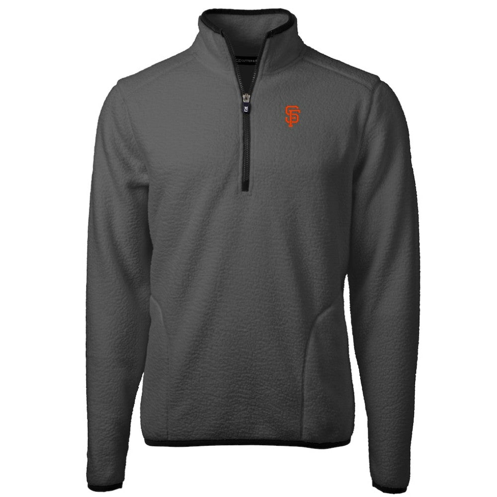 San Francisco Giants Cutter & Buck Cascade Eco Sherpa Fleece Quarter-Zip Pullover Jacket - MLB