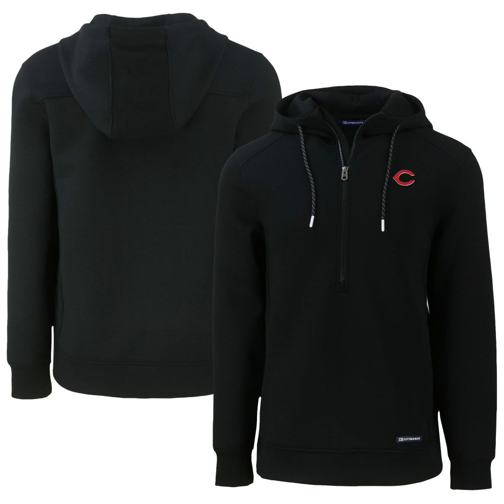 Cincinnati Reds Cutter & Buck Roam Eco Half-Zip Recycled Pullover Hoodie - MLB