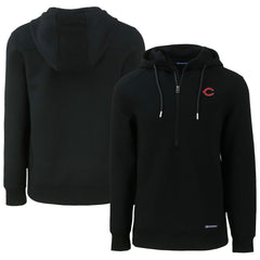 Cincinnati Reds Cutter & Buck Roam Eco Half-Zip Recycled Pullover Hoodie - MLB