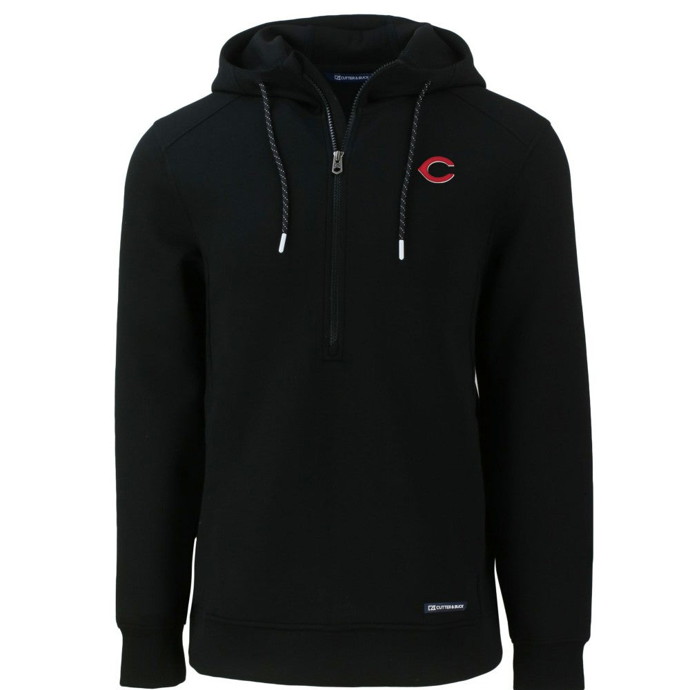 Cincinnati Reds Cutter & Buck Roam Eco Half-Zip Recycled Pullover Hoodie - MLB