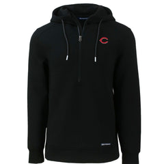 Cincinnati Reds Cutter & Buck Roam Eco Half-Zip Recycled Pullover Hoodie - MLB