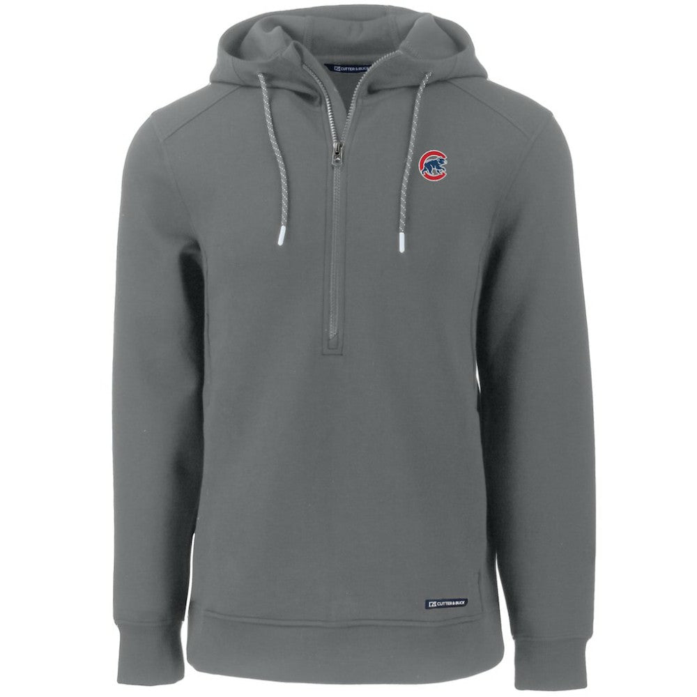 Chicago Cubs Cutter & Buck Roam Eco Half-Zip Recycled Pullover Hoodie - MLB