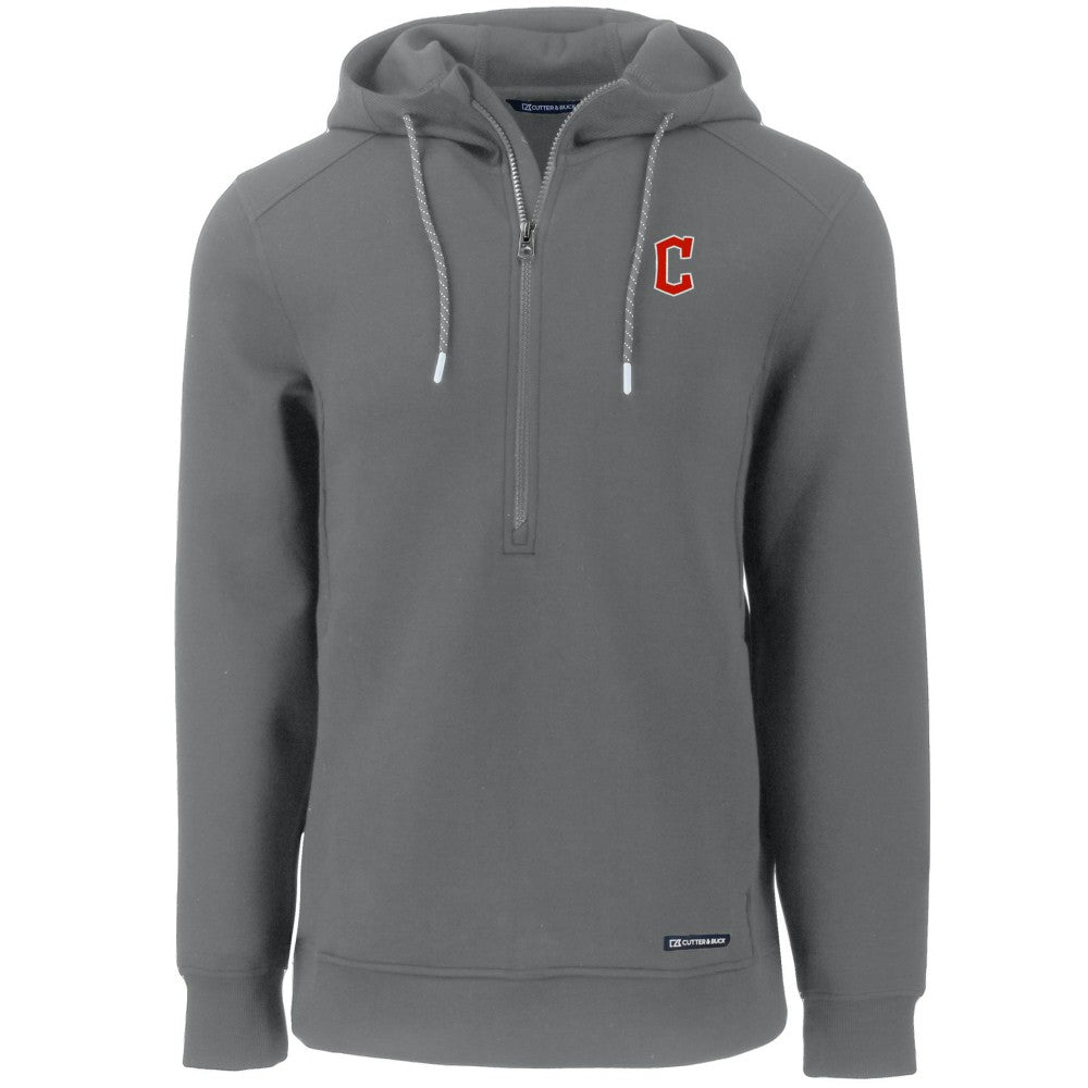 Cleveland Guardians Cutter & Buck Roam Eco Half-Zip Recycled Pullover Hoodie - MLB