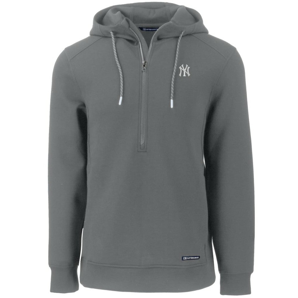 New York Yankees Cutter & Buck Roam Eco Half-Zip Recycled Pullover Hoodie - MLB