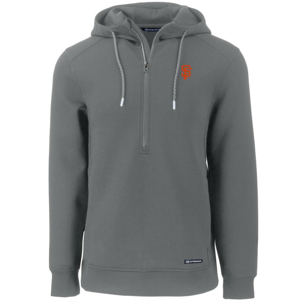 San Francisco Giants Cutter & Buck Roam Eco Half-Zip Recycled Pullover Hoodie - MLB