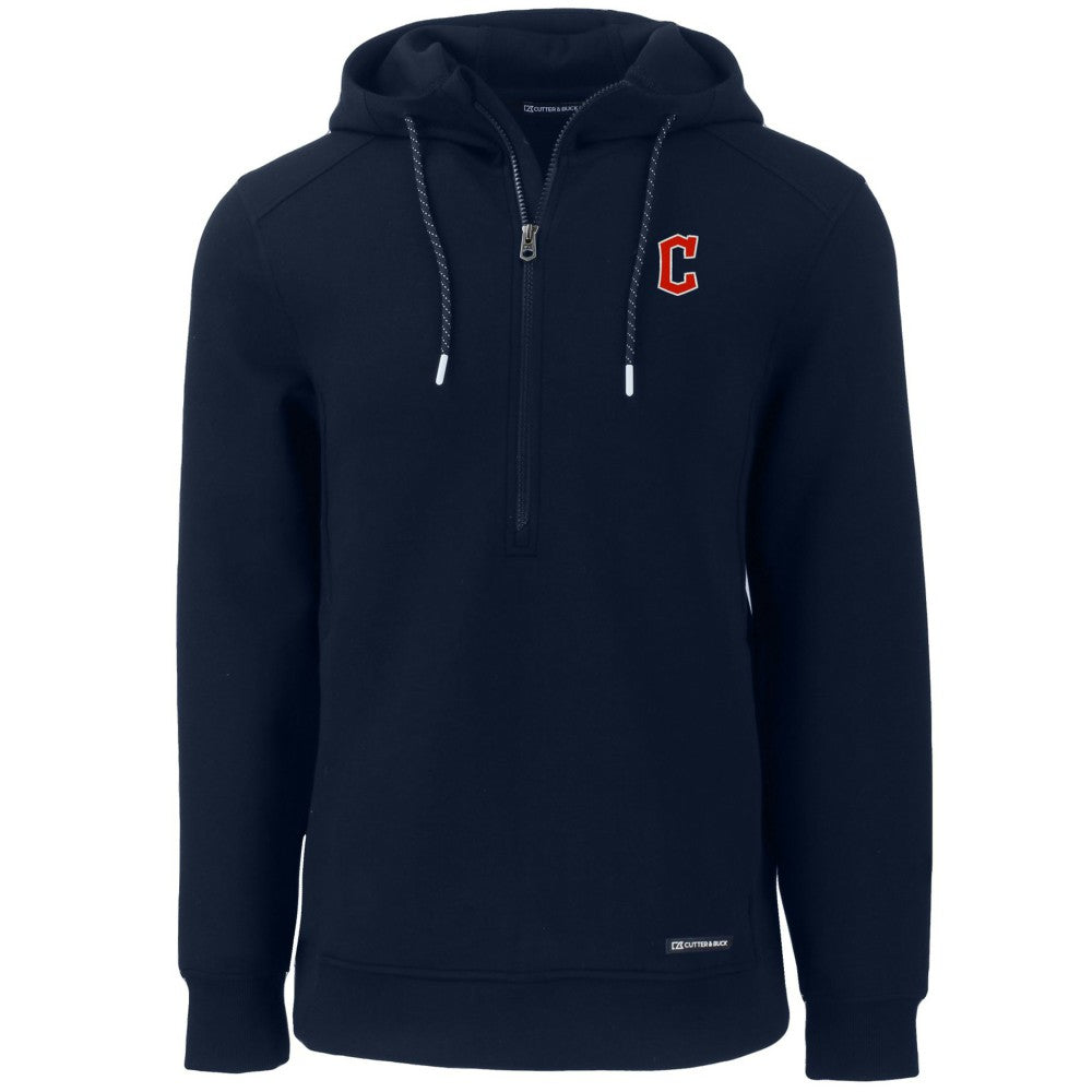 Cleveland Guardians Cutter & Buck Roam Eco Half-Zip Recycled Pullover Hoodie - MLB