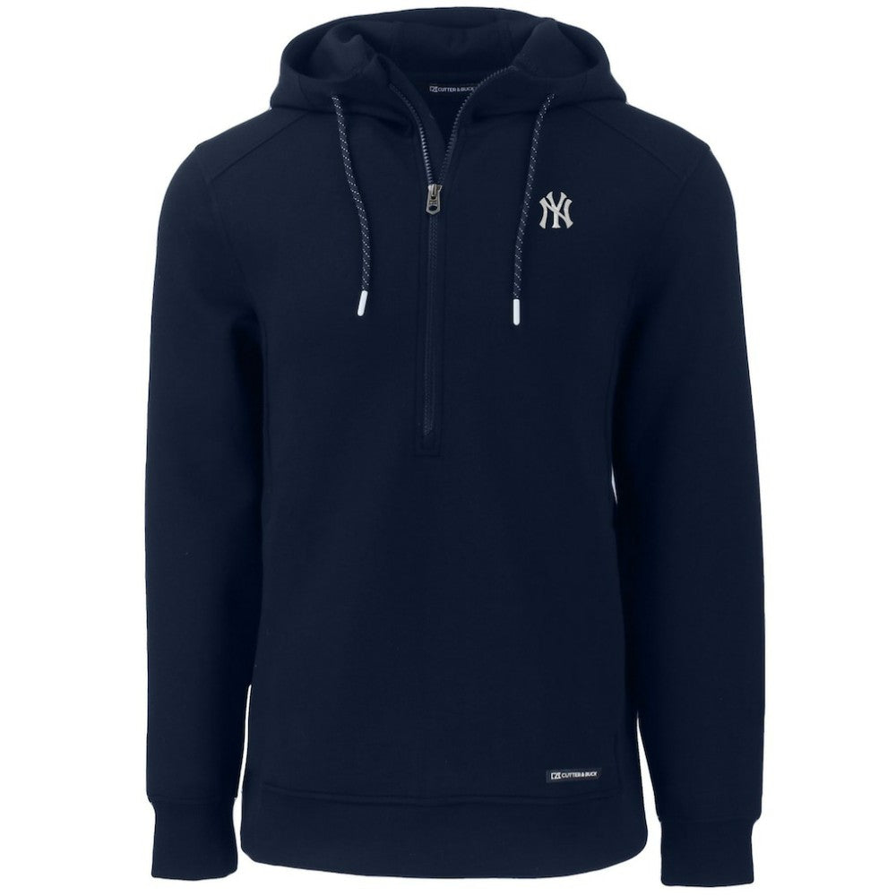 New York Yankees Cutter & Buck Roam Eco Half-Zip Recycled Pullover Hoodie - MLB