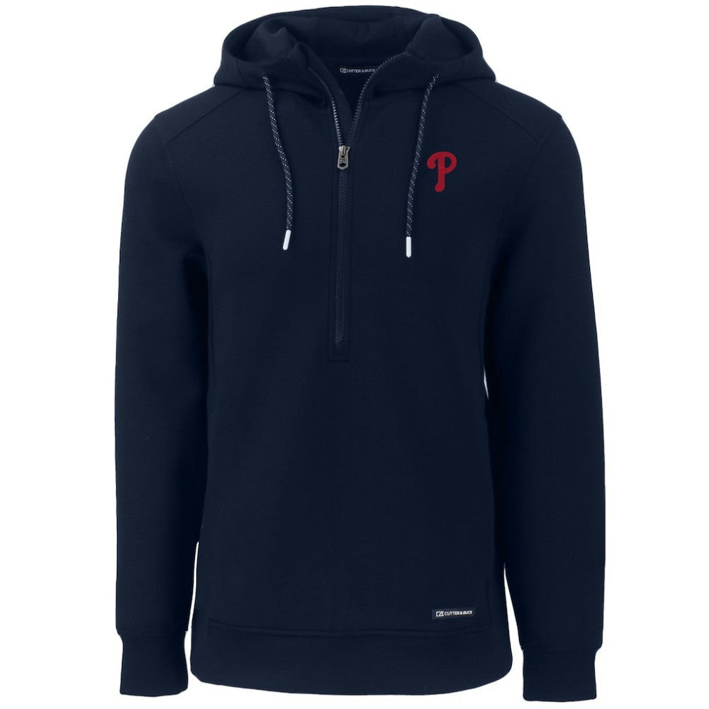 Philadelphia Phillies Cutter & Buck Roam Eco Half-Zip Recycled Pullover Hoodie - MLB