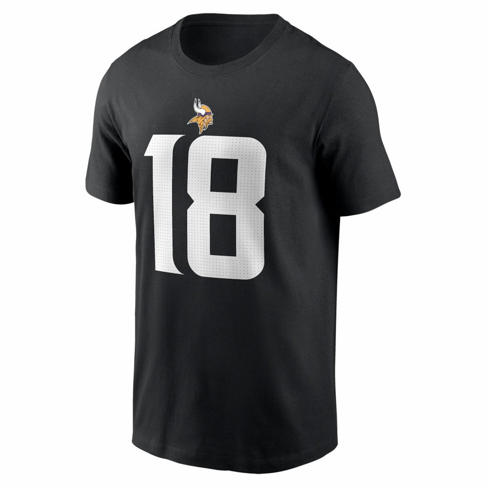 Justin Jefferson Minnesota Vikings Name & Number T-Shirt Black | Nike for Sale