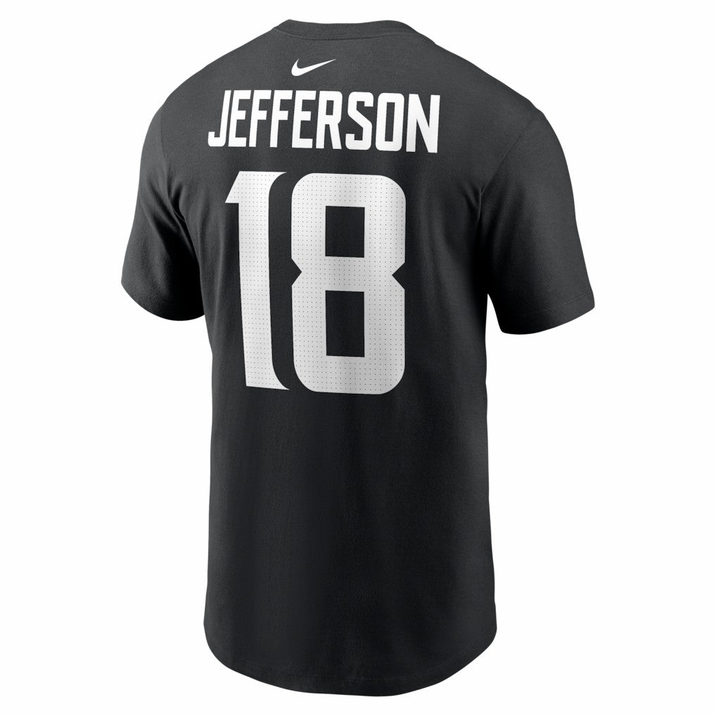 Justin Jefferson Minnesota Vikings Name & Number T-Shirt Black | Nike for Sale