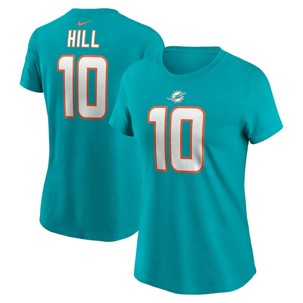 Tyreek Hill Miami Dolphins Women's Player Name & Number T-Shirt Aqua | Nike for Sale