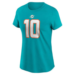 Tyreek Hill Miami Dolphins Women's Player Name & Number T-Shirt Aqua | Nike for Sale