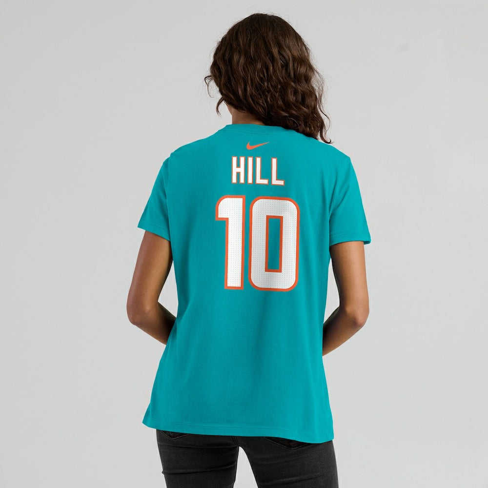 Tyreek Hill Miami Dolphins Women's Player Name & Number T-Shirt Aqua | Nike for Sale