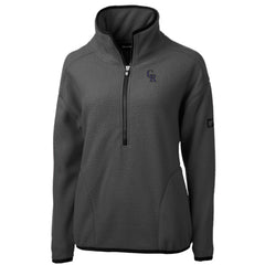 Colorado Rockies Cutter & Buck Women's Roam Cascade Eco Sherpa Fleece Half-Zip Pullover Jacket - MLB