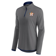 Houston Astros Profile Women's Plus Size Quarter-Zip Jacket - MLB