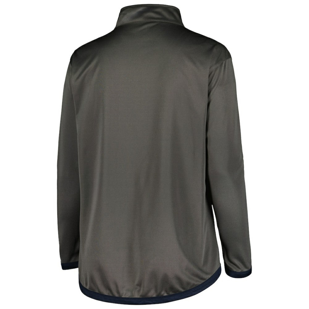 New York Yankees Profile Women's Plus Size Quarter-Zip Jacket - MLB
