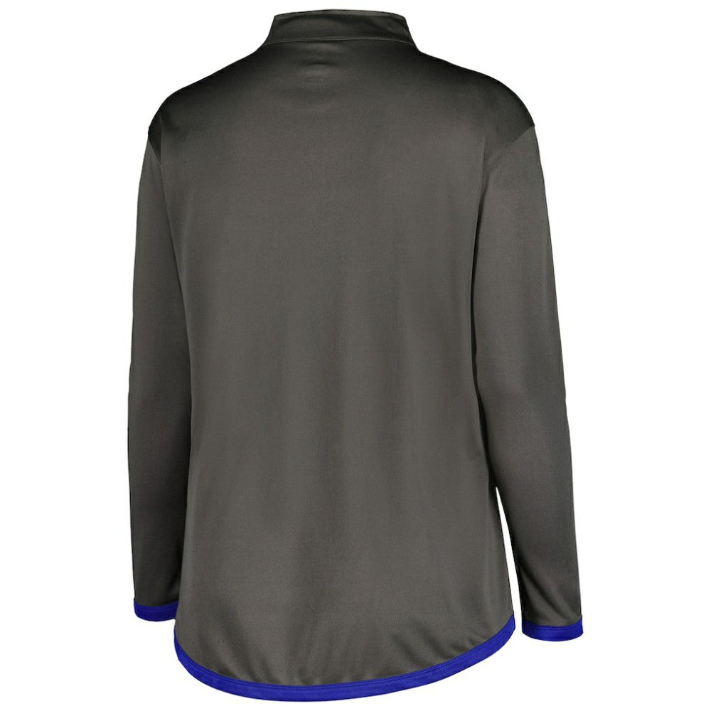 Chicago Cubs Profile Women's Plus Size Quarter-Zip Jacket - MLB