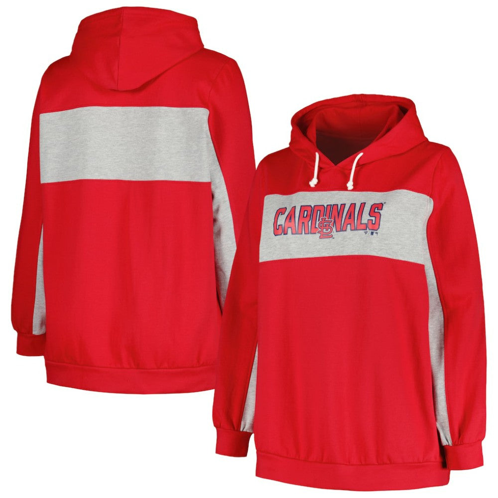 St. Louis Cardinals Profile Women's Plus Size Pullover Hoodie - MLB