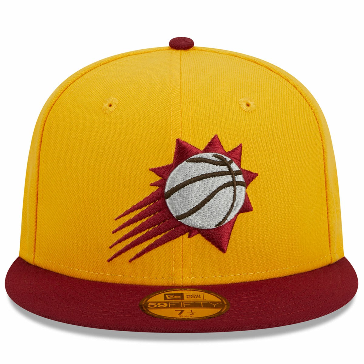 Phoenix Suns Fall Leaves 2-Tone 59FIFTY Fitted Hat Yellow/Red - NBA