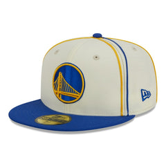 Golden State Warriors Piping 2-Tone 59FIFTY Fitted Hat Cream/Royal - NBA