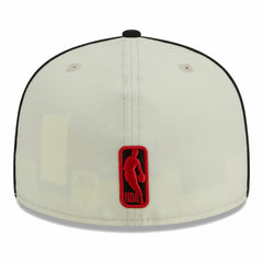 Portland Trail Blazers Piping 2-Tone 59FIFTY Fitted Hat Cream/Black - NBA