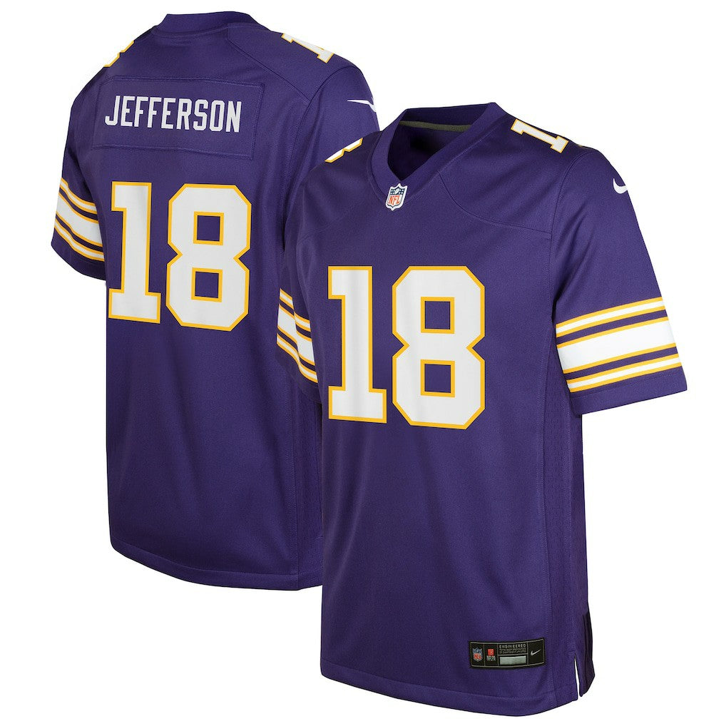 Justin Jefferson Minnesota Vikings Youth Game Jersey Purple | Nike for Sale