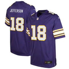 Justin Jefferson Minnesota Vikings Youth Game Jersey Purple | Nike for Sale