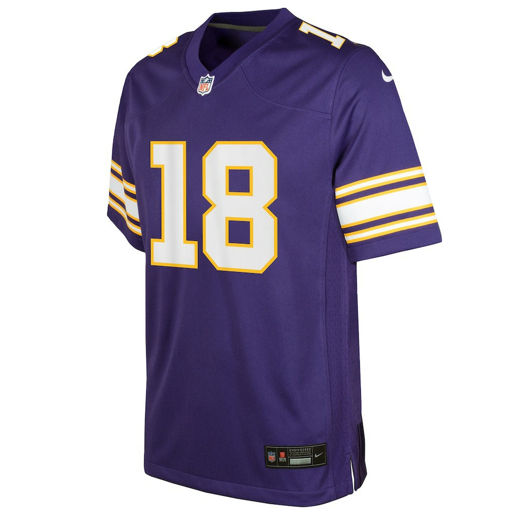 Justin Jefferson Minnesota Vikings Youth Game Jersey Purple | Nike for Sale