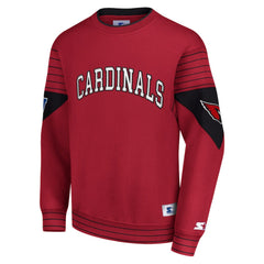 Arizona Cardinals Starter Face-Off Pullover Sweatshirt Cardinal | NFL