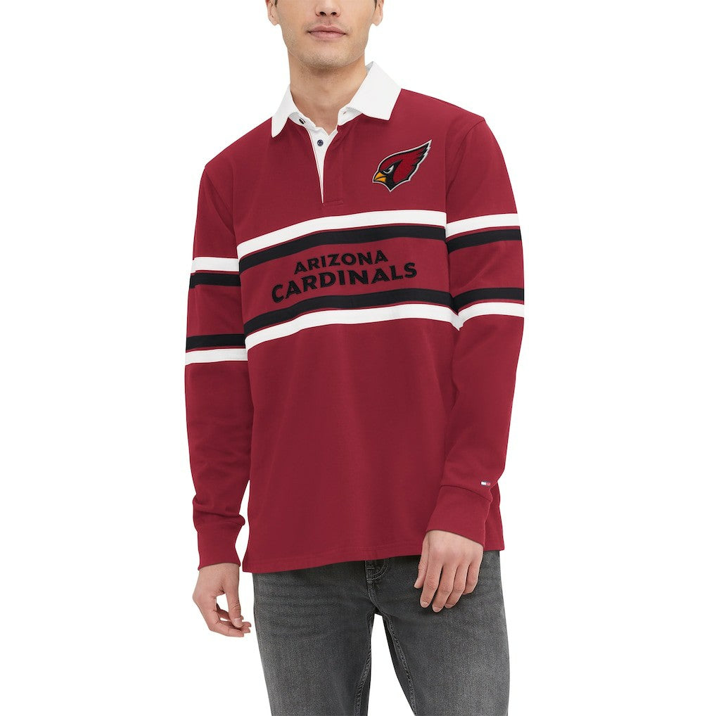 Arizona Cardinals Tommy Hilfiger Cory Varsity Rugby Long Sleeve T-Shirt Cardinal | NFL