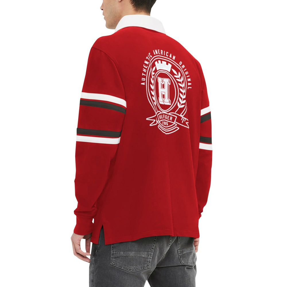 Tampa Bay Buccaneers Tommy Hilfiger Cory Varsity Rugby Long Sleeve T-Shirt Red | NFL