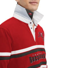Tampa Bay Buccaneers Tommy Hilfiger Cory Varsity Rugby Long Sleeve T-Shirt Red | NFL
