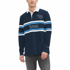 Tennessee Titans Tommy Hilfiger Cory Varsity Rugby Long Sleeve T-Shirt Navy | NFL