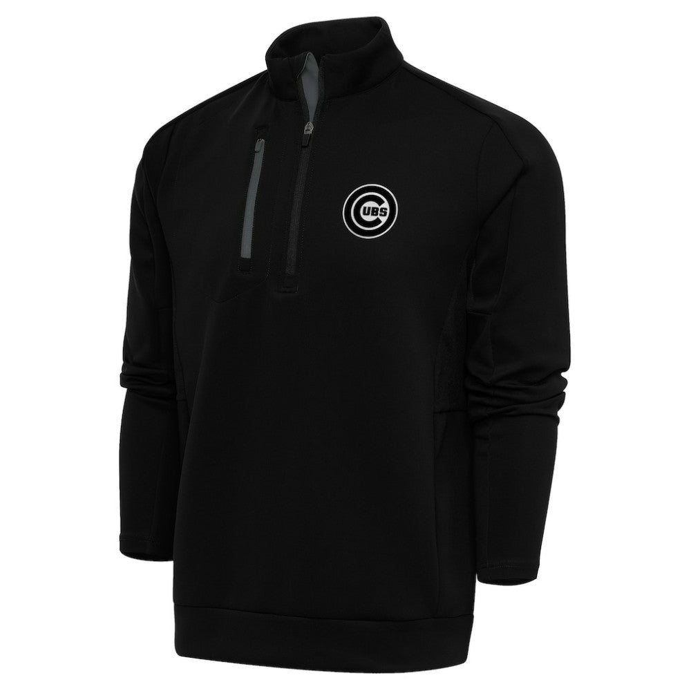 Chicago Cubs Antigua Metallic Generation Quarter-Zip Pullover Top - MLB