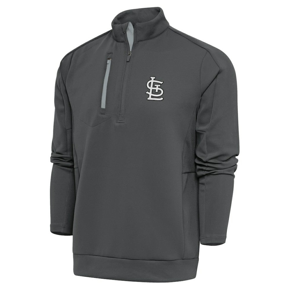 St. Louis Cardinals Antigua Metallic Generation Quarter-Zip Pullover Top - MLB