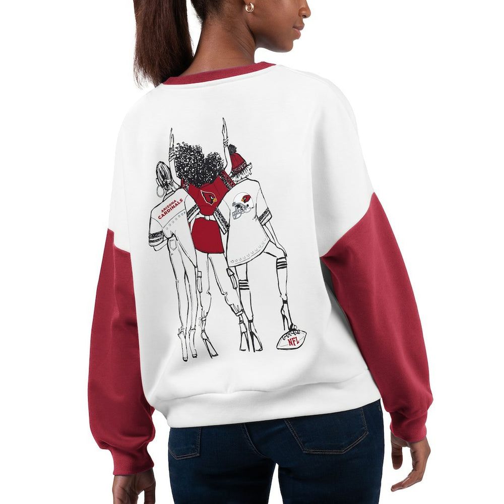 Arizona Cardinals G-III 4Her by Carl Banks Women's A-Game Pullover Sweatshirt White | NFL