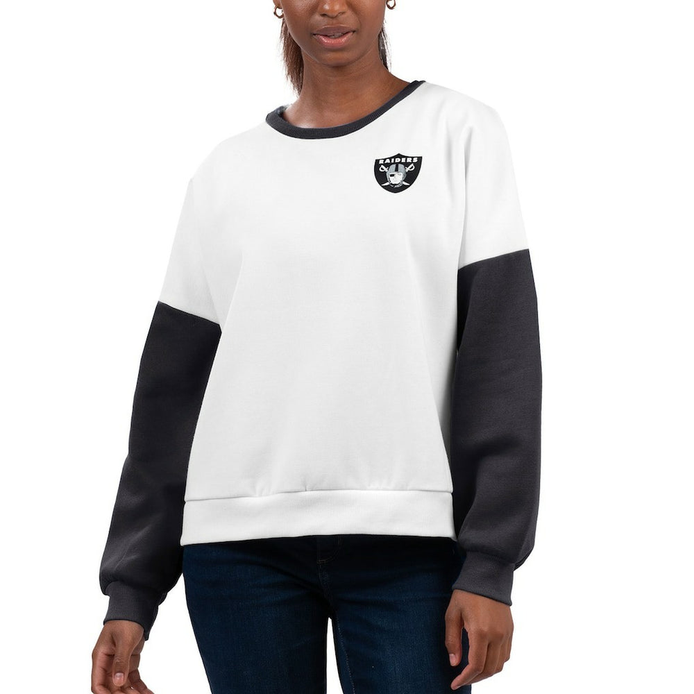 Las Vegas Raiders G-III 4Her by Carl Banks Women's A-Game Pullover Sweatshirt White | NFL