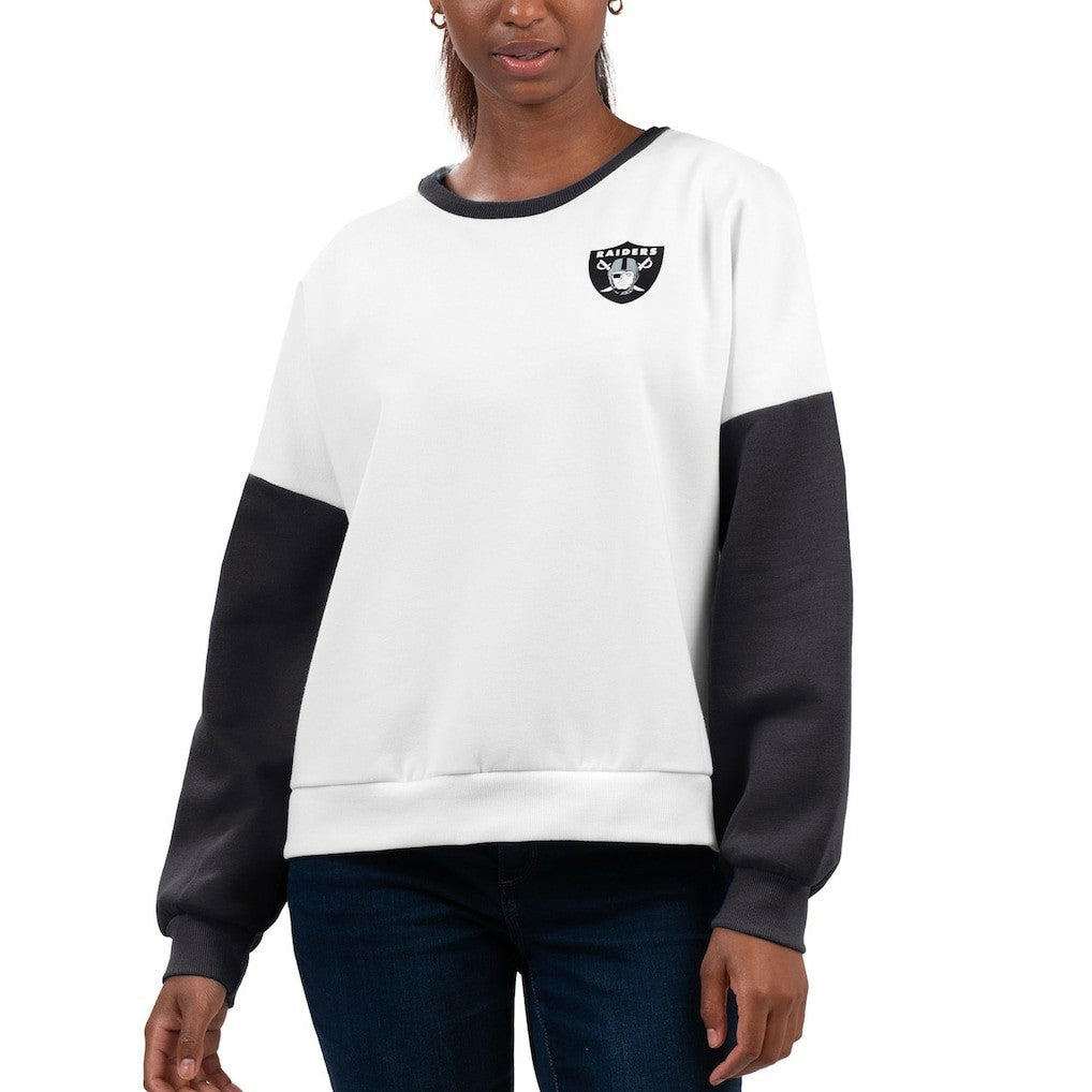Las Vegas Raiders G-III 4Her by Carl Banks Women's A-Game Pullover Sweatshirt White | NFL
