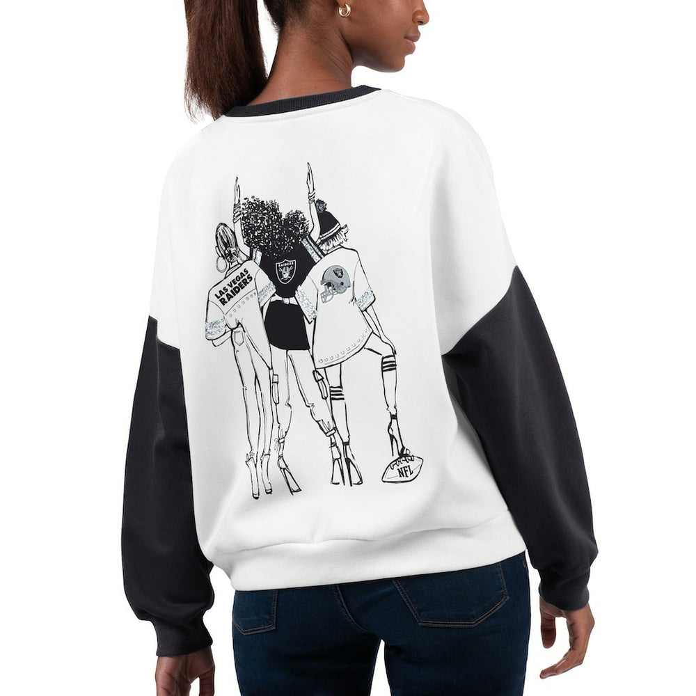 Las Vegas Raiders G-III 4Her by Carl Banks Women's A-Game Pullover Sweatshirt White | NFL