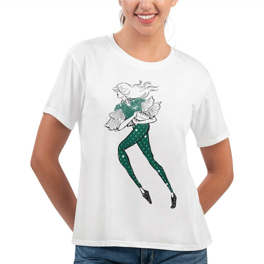 New York Jets G-III 4Her by Carl Banks Women's Play The Ball T-Shirt White | NFL